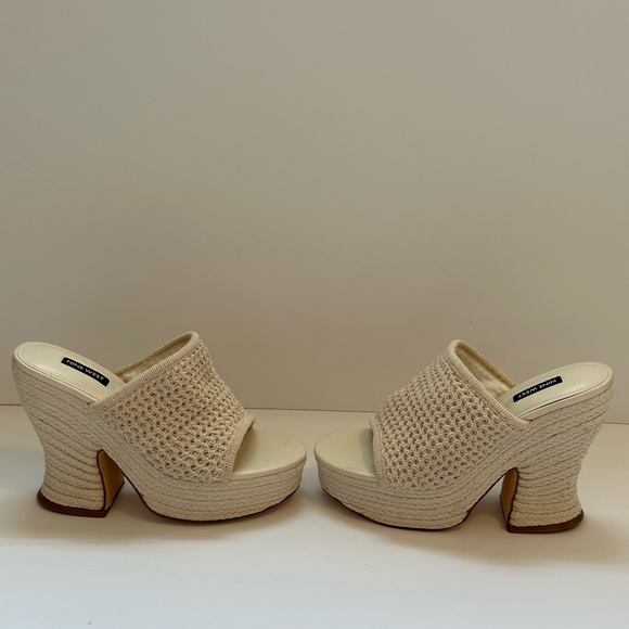 Nine West Off White Fefee Platform Slide Sandals - Picture 5 of 9